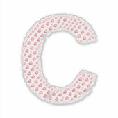 ハートでできた文字 シール (正面)