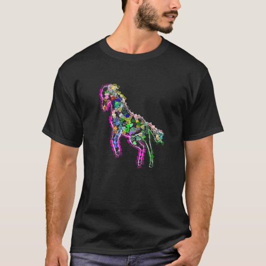 ハートでクールな馬 ウマ Tシャツ (正面)