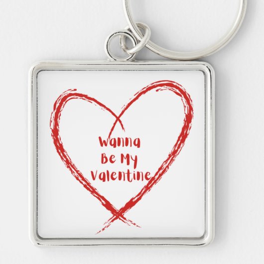 ハートでバレンタイン キーホルダー (正面)