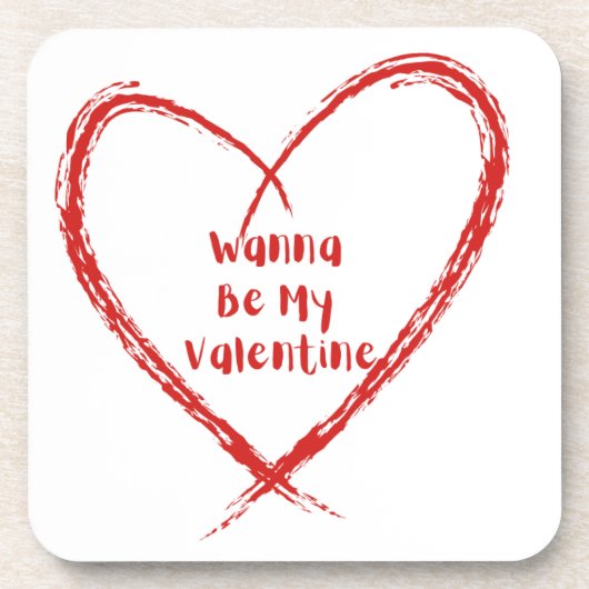 ハートでバレンタイン コースター (正面)