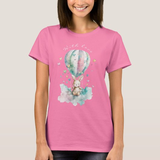 ハートでパーソナライズされた Tシャツ (正面)