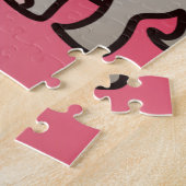 ハートでミニマルな象を楽しむ | 愛 ジグソーパズル (側面)