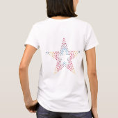 ハートで作られたカラフルな星 Tシャツ (裏面)