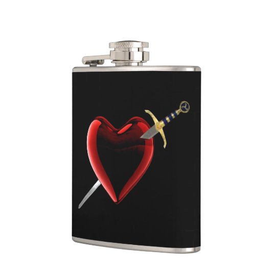 ハートで刺される フラスク (左)