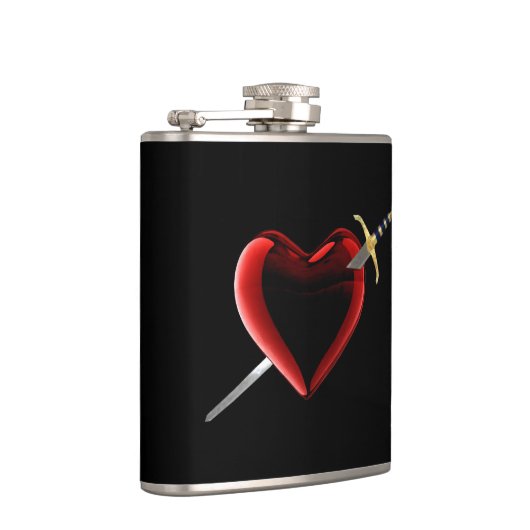 ハートで刺される フラスク (右)