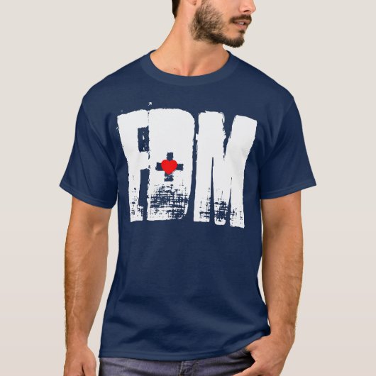 ハートで感じるEDM Tシャツ (正面)