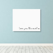 ハートで最も愛シンプルしモダン キャンバスプリント (インサイチュ (ウッドフロア))