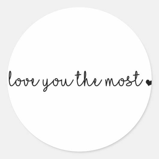 ハートで最も愛シンプルしモダン ラウンドシール (正面)