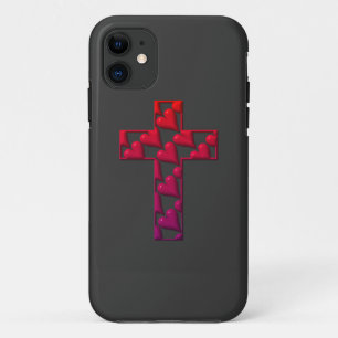 ハートで満ちている赤十字 iPhone 11 ケース