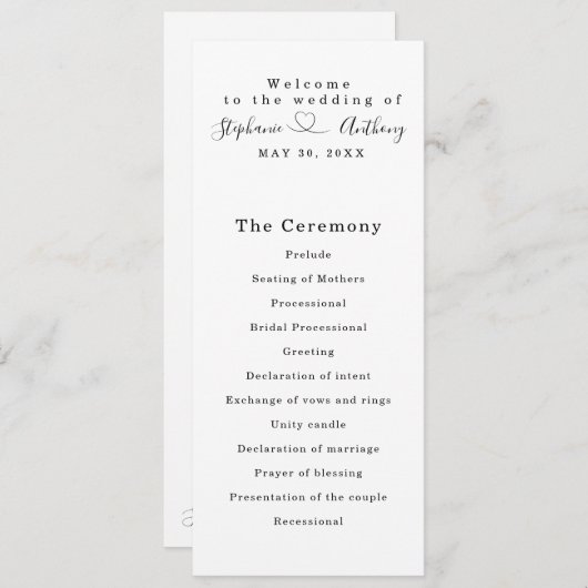 ハートで白黒をミニマル結婚化 プログラム (正面/裏面)