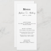 ハートで白黒をミニマル結婚化 メニュー (正面/裏面)