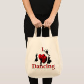 ハートで踊る両サイド トートバッグ (正面(商品))