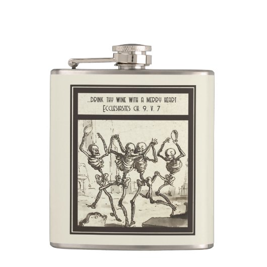 ハートで酒を飲メリーむ フラスク (正面)