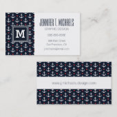 ハートといかりパターン 名刺 (正面/裏面)