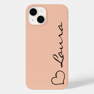 ハートとお名前のスクリプトのカスタムギフトiPhoneケース Case-Mate iPhone 14ケース