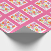 ハートとことわざバレンタインデー包みの贈り物 ラッピングペーパー (角)