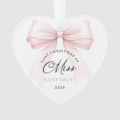 ハートとしての最後のクリ恋しく思ス オーナメント (正面)