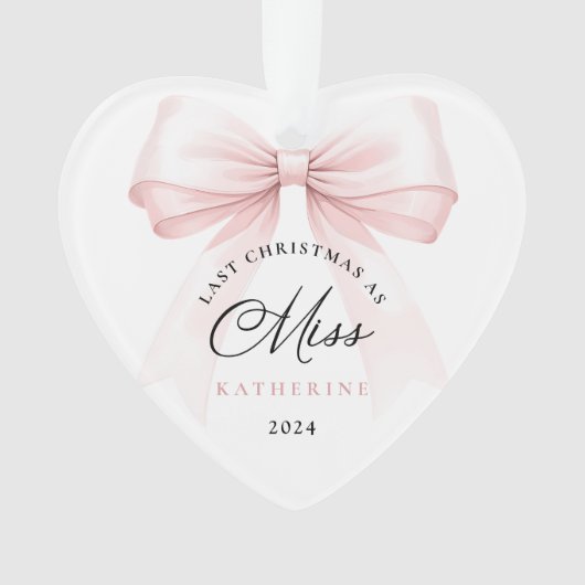 ハートとしての最後のクリ恋しく思ス オーナメント (正面)