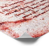 ハートとその血管レオナルド・ダ・ヴィンチ・レッド ポスター (角)