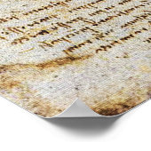 ハートとその血管，セピア ポスター (角)