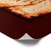 ハートとその血管、茶色のキャンバス ポスター (角)