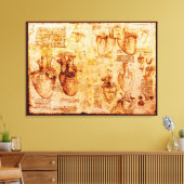 ハートとその血管,茶色 キャンバスプリント (インサイチュ (リビング))