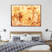 ハートとその血管,茶色 キャンバスプリント (インサイチュ (寝室))