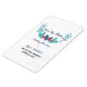 ハートとつる植物日付を保存Flexiマグネット マグネット (左側)