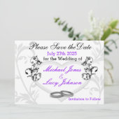 ハートとつる植物日付カードの保存 セーブザデート (スタンド正面)