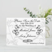 ハートとつる植物日付カードの保存 セーブザデート (スタンド正面)