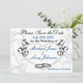 ハートとつる植物日付カードの保存 セーブザデート (スタンド正面)