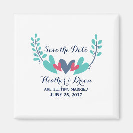 ハートとつる植物日付マグネットの保存 マグネット