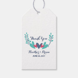 ハートとつる植物結婚のギフトラベル ギフトタグ