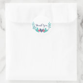 ハートとつる植物結婚のステッカー ラウンドシール (バッグ)