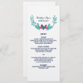 ハートとつる植物結婚のメニューカード メニュー (正面/裏面)