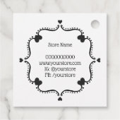 ハートとの愛のラベルで作られた手 フェイバータグ (裏面)