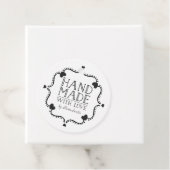 ハートとの愛のラベルで作られた手 フェイバータグ (インサイチュ)