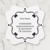 ハートとの愛のラベルで作られた手 フェイバータグ (裏面)