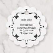 ハートとの愛のラベルで作られた手 フェイバータグ (裏面)