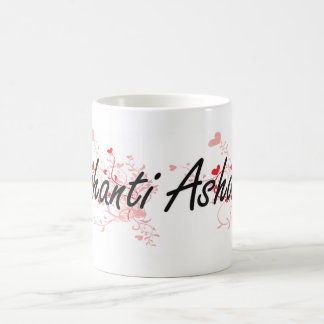 ハートとのAshantiの芸術的な一流のデザイン コーヒーマグカップ