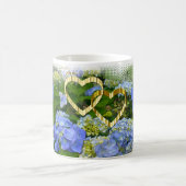ハートとアジサイ コーヒーマグカップ (中央)
