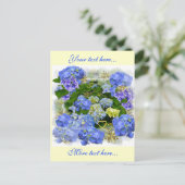 ハートとアジサイ ポストカード (スタンド正面)