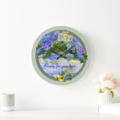 ハートとアジサイ～時計 ラージ壁時計 (ホーム)