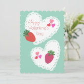 ハートとイチゴ幸せなバレンタインデー シーズンカード (スタンド正面)