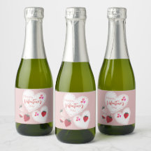 ハートとイチゴ幸せなバレンタインデー