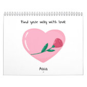 ハートとインスピレーションのフレーズ カレンダー (カバー)