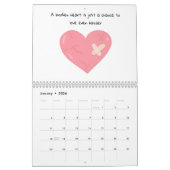 ハートとインスピレーションのフレーズ カレンダー (1月 2026)