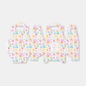 ハートとカップケーキ楽しい水彩パターン フェイバーボックス (折り畳みなし)