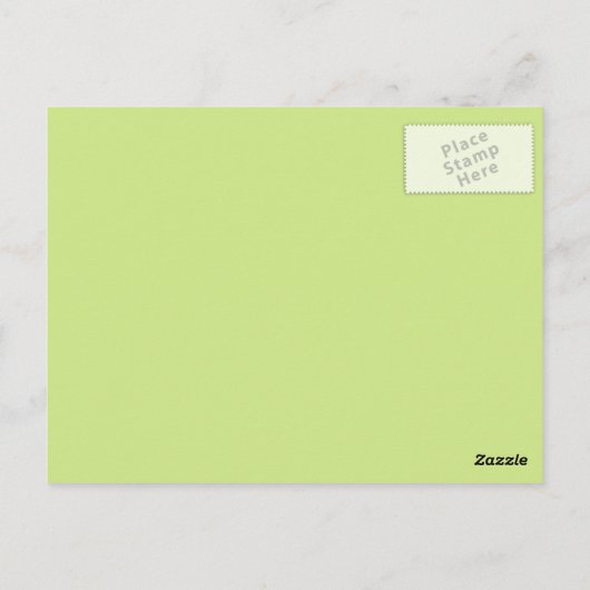 ハートとカワイイの木の上のバーディー ポストカード (裏面)