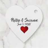 ハートとキスの愛感謝していとの日結婚付 フェイバータグ (裏面)